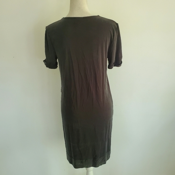 Dolan Left Coast Collection | Anthropologie Dark Gray Cupro Dress - Picture 7 of 10